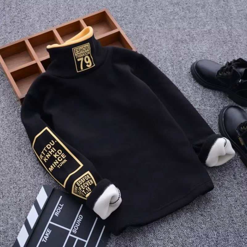 Toddler Boys Girls Sweatshirts Warm Autumn Winter Coat Sweater Baby Kids Long Sleeve Letter Print Tops for Children Clothes 2021