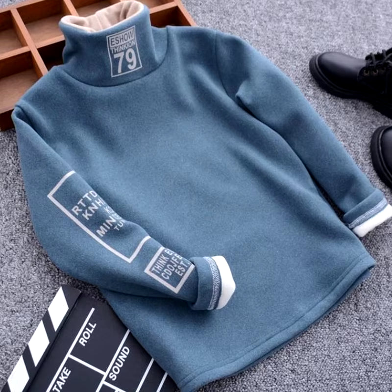 Toddler Boys Girls Sweatshirts Warm Autumn Winter Coat Sweater Baby Kids Long Sleeve Letter Print Tops for Children Clothes 2021
