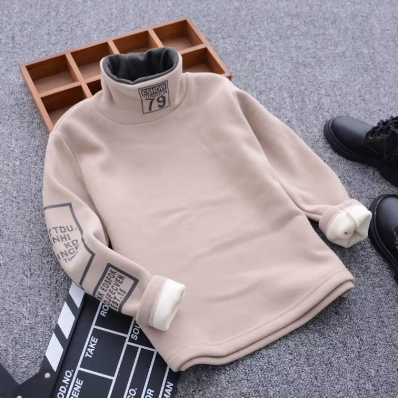 Toddler Boys Girls Sweatshirts Warm Autumn Winter Coat Sweater Baby Kids Long Sleeve Letter Print Tops for Children Clothes 2021